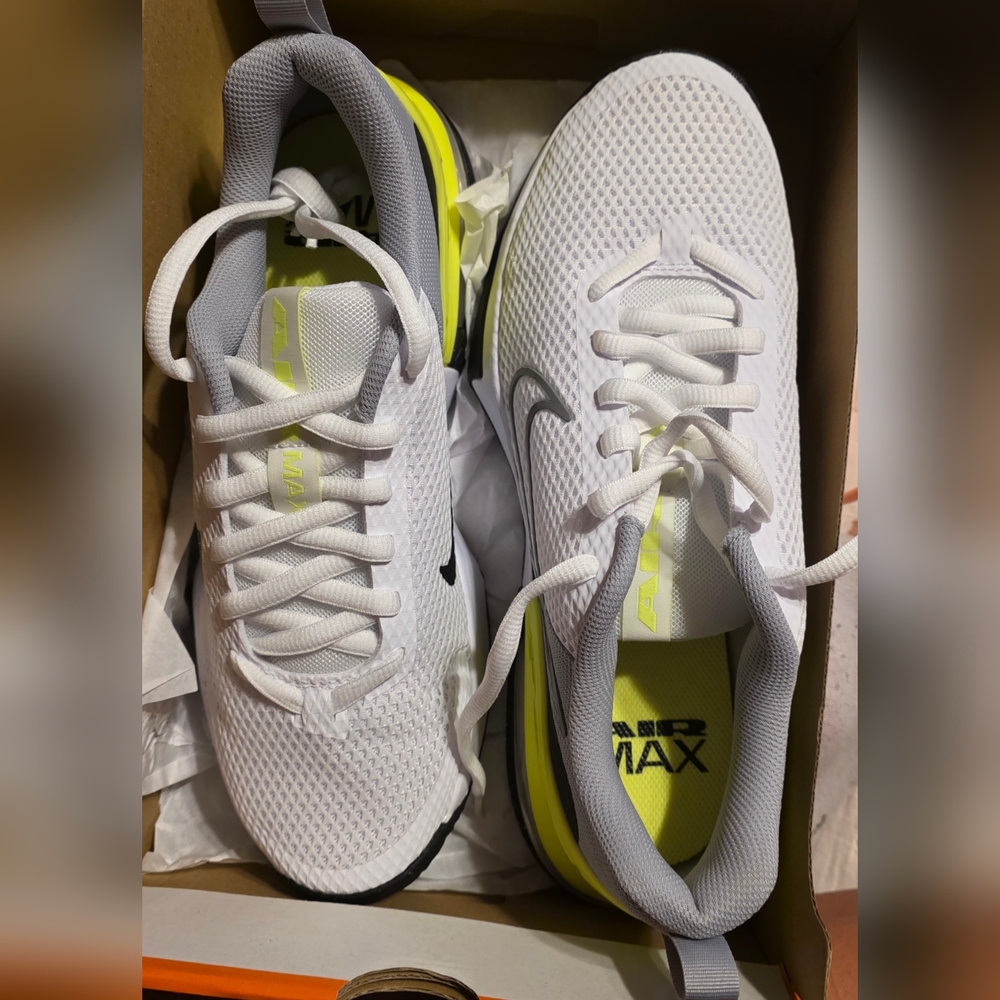 White and Neon Air Max Trainer 6